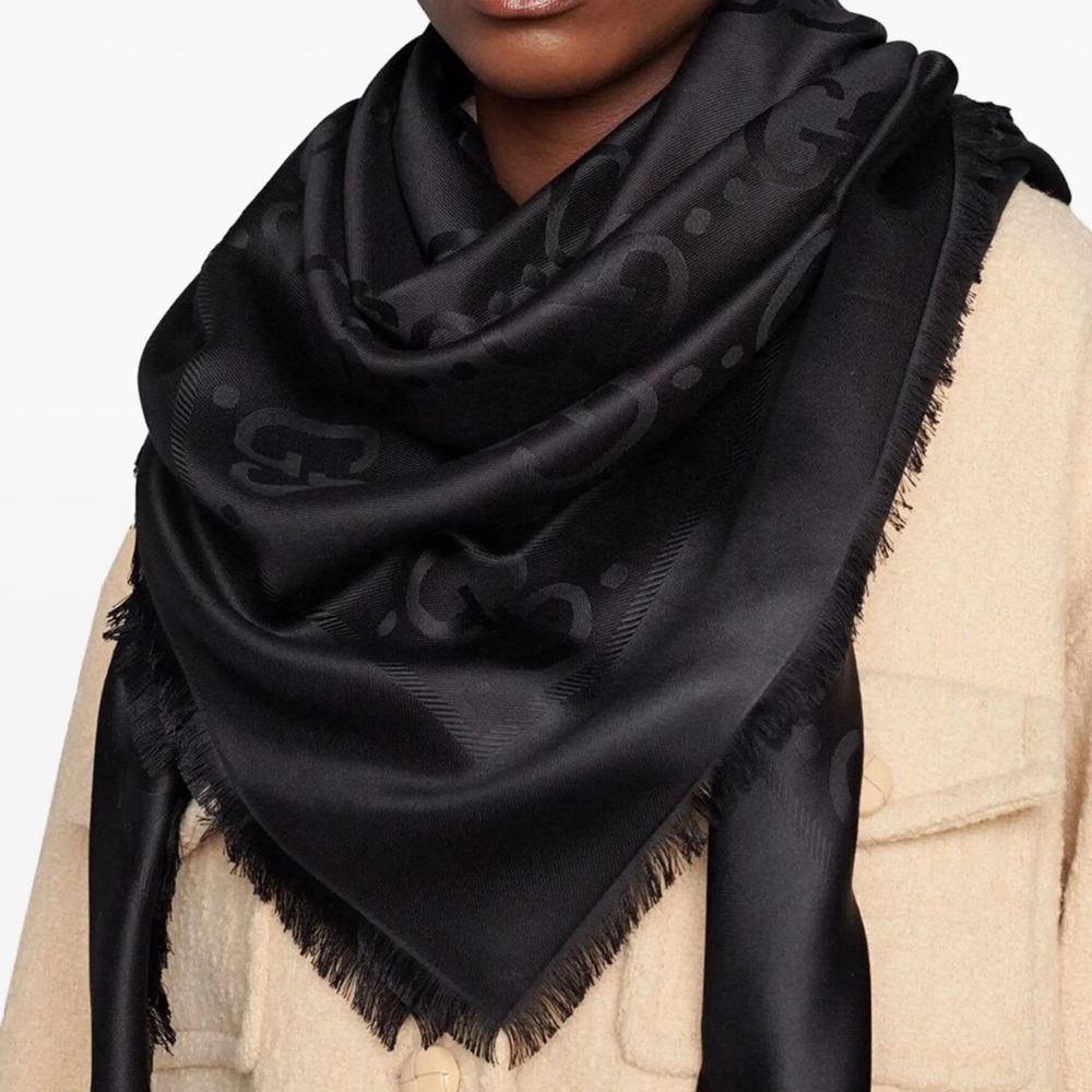 Elegant Black Designer Scarf
